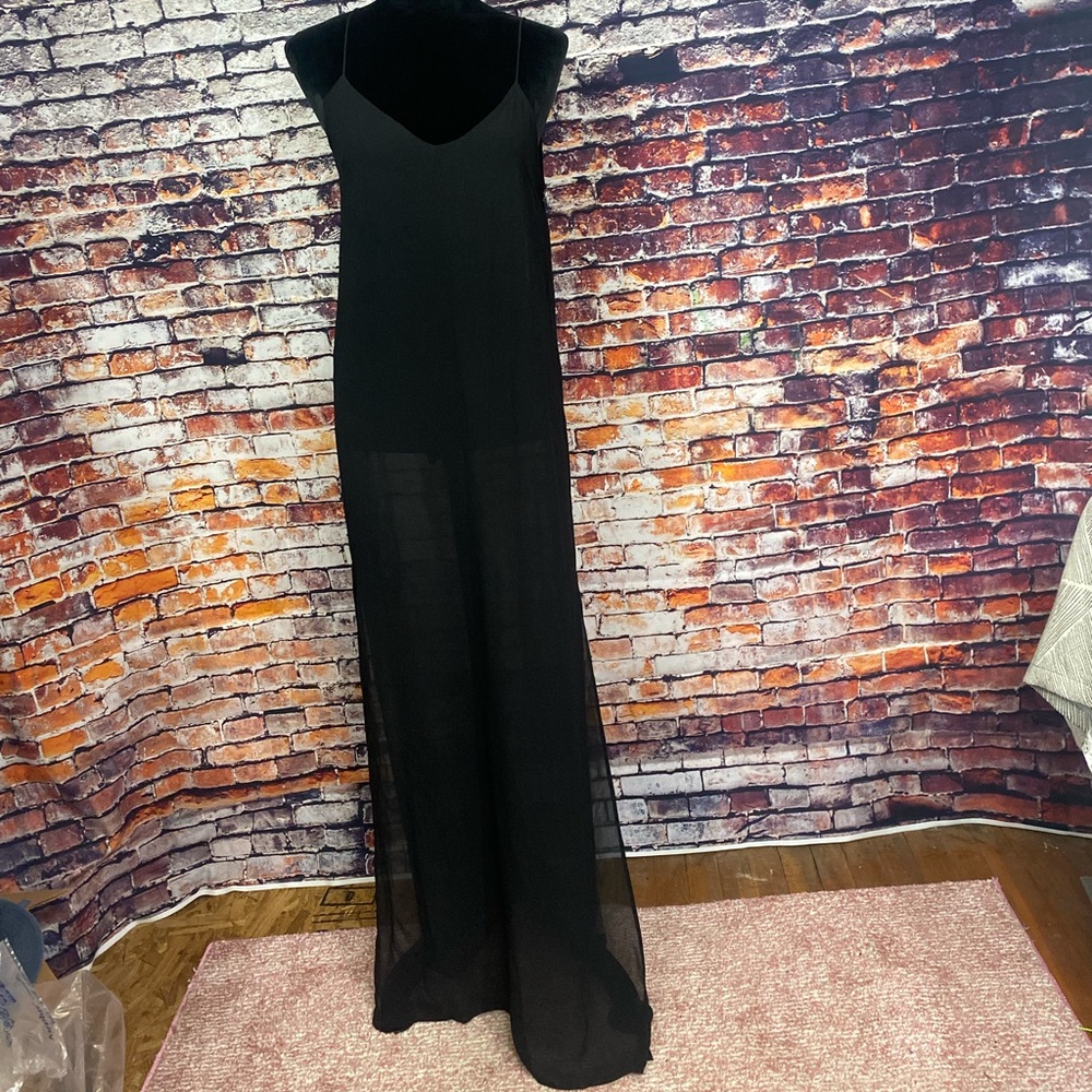 Sheer maxi dress.